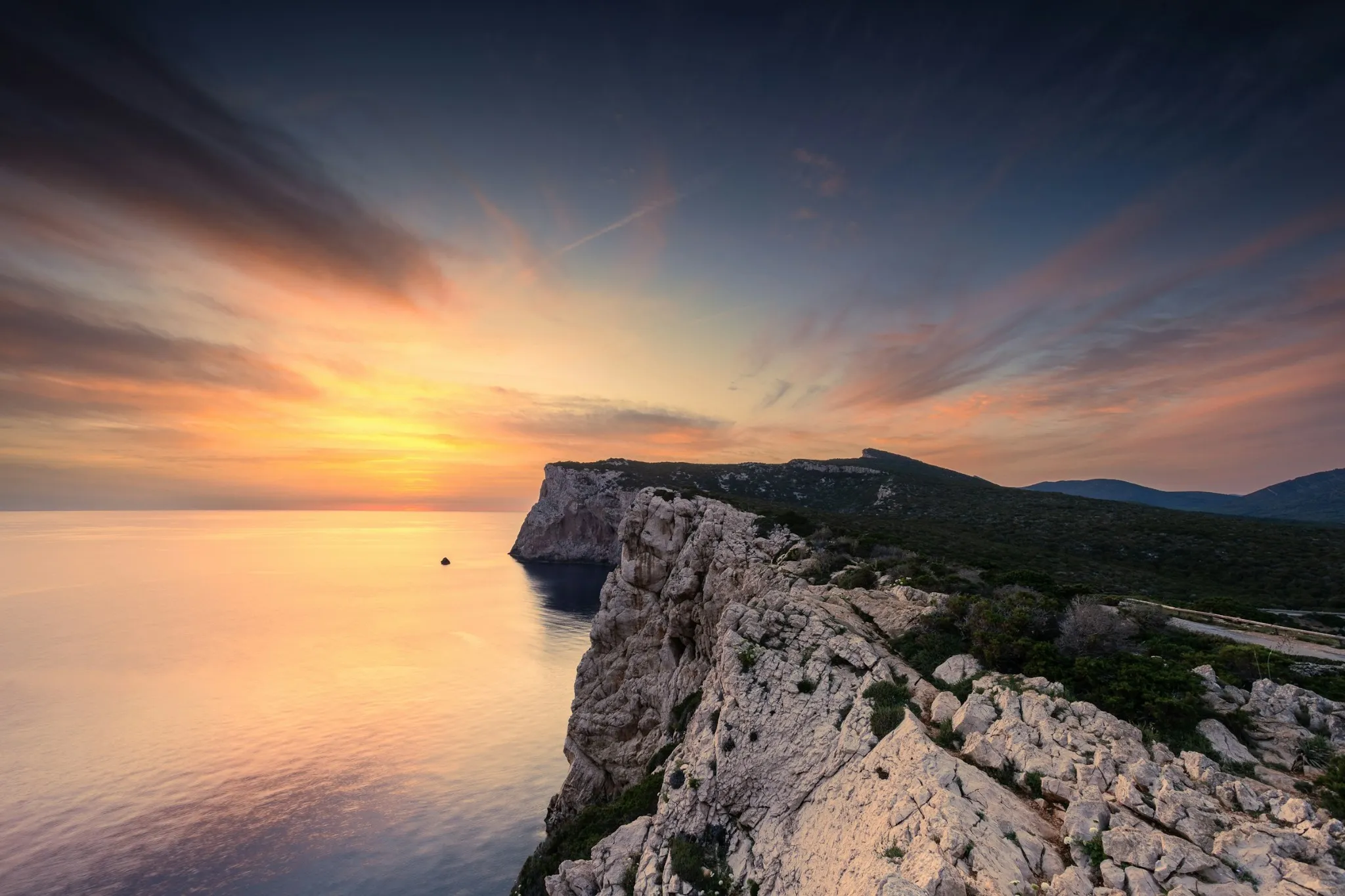 tramonto in Sardegna veduta